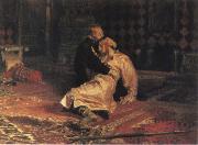 Ilya Repin Ivan the Terrible and his son ivan on 15 November 1581 1885 oil painting reproduction